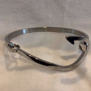 Silver Fishing Hook Bracelet Nautical Bracelet